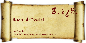 Baza Évald névjegykártya
